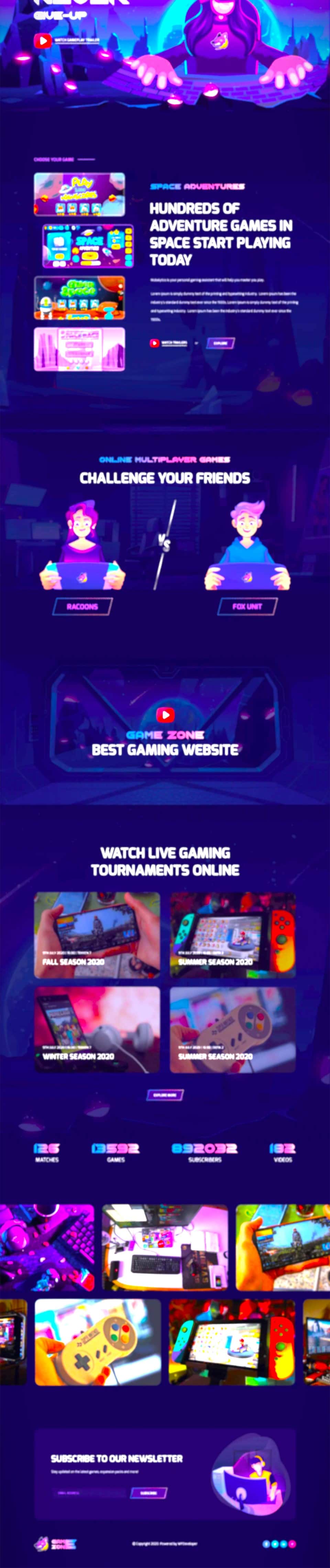Gaming Website Design