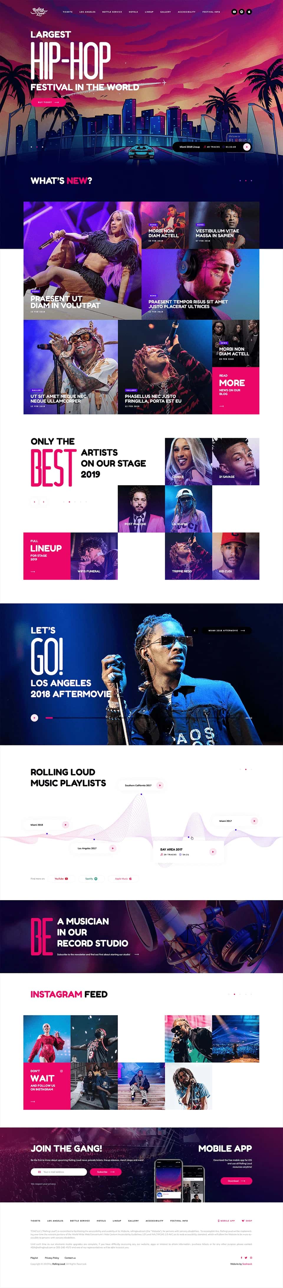 Celeb Website Design